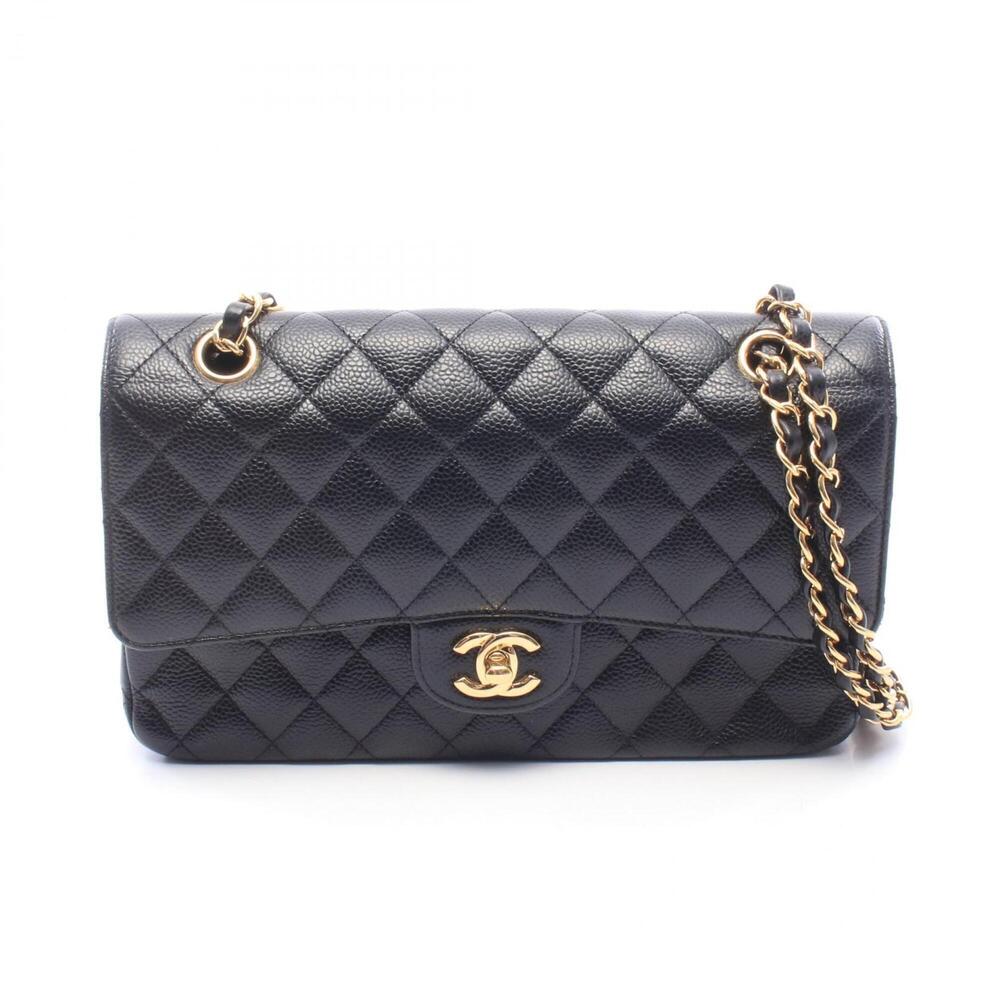 Chanel Matelassé Double Flap Shoulder Bag/Handbag, Caviar Leather (Grained Ca...